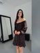 Весеннее нарядное платье в цветочный принт арт. 489 489чорн фото 2