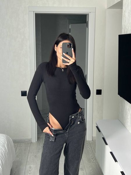 Женское базовое боди с длинным рукавом арт. 527 527 фото