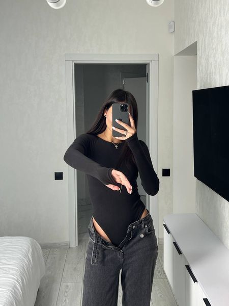 Женское базовое боди с длинным рукавом арт. 527 527 фото